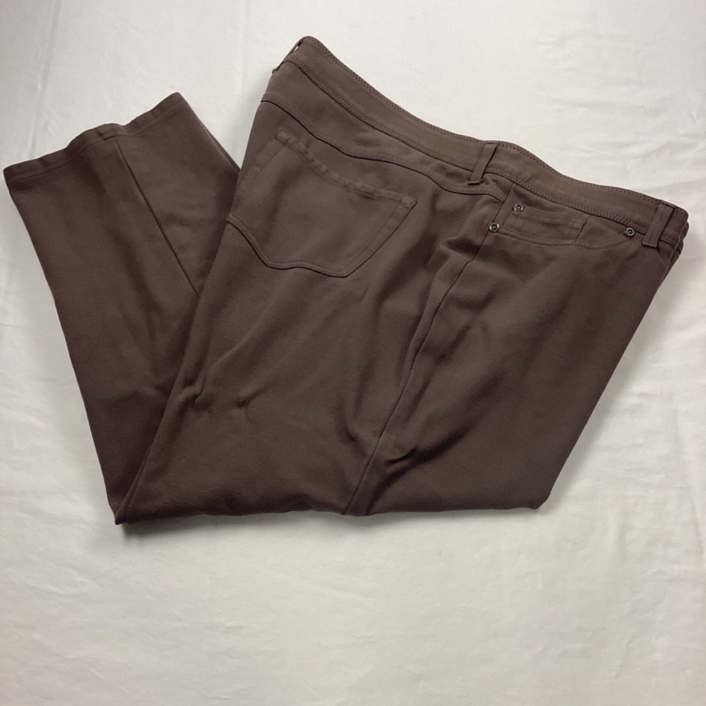 Chico's Brown Stretchy Straight Leg Pants Sz 4
